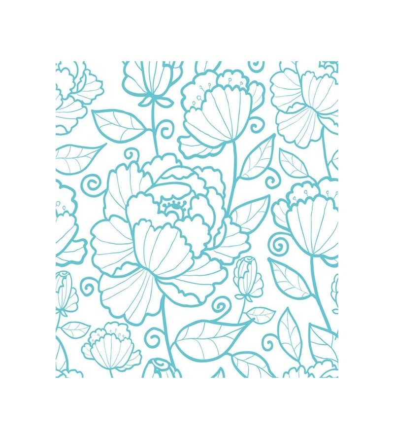 Papel de Parede Minimalista em Tons de Azul Com Detalhes em Plantas