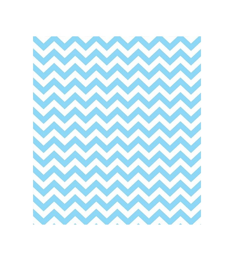 Papel de parede chevron em zigue zague azul claro com fundo branco - Chevron 04