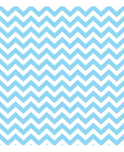 Papel de parede chevron em zigue zague azul claro com fundo branco - Chevron 04