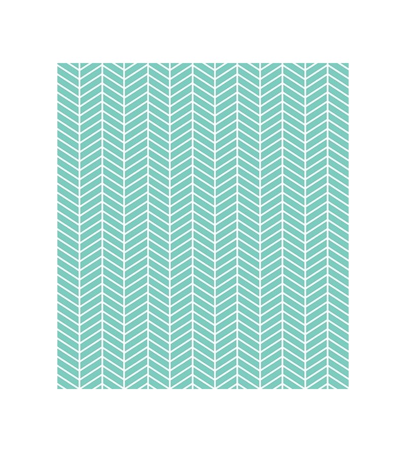 Papel de parede chevron em listras zigue zague nas cores verde e branco - Chevron 06
