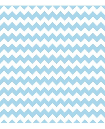 Papel de parede chevron em listras zigue zague com o fundo branco e listras em azul