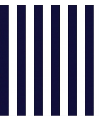 Papel de parede listrado em tons de azul escuro listras com 5cm - Listrado 1021