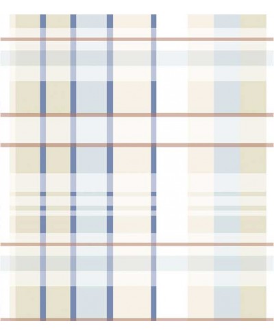 Papel de parede em tons de azul, bege, marrom e branco Casual 26