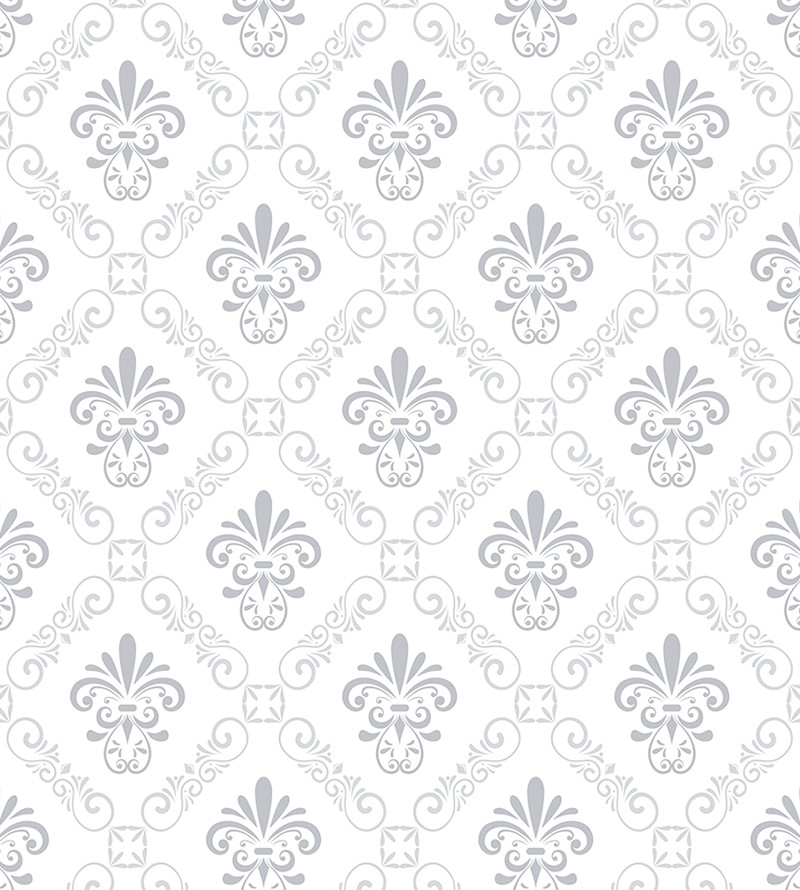 Papel De Parede Arabesco com Detalhes em Cinza