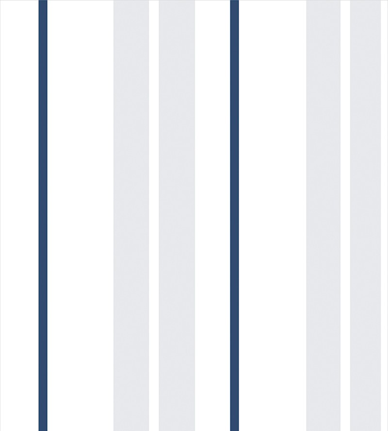 Papel de Parede Listrado Clássico Cinza e Azul