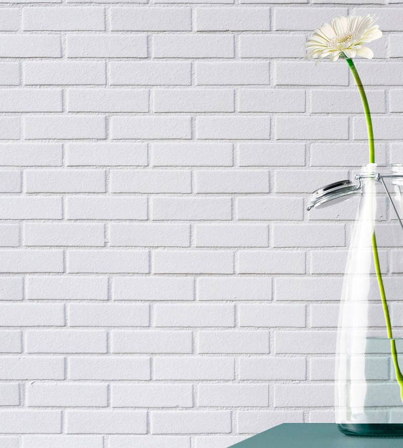 Papel de Parede 3D Tijolo Branco