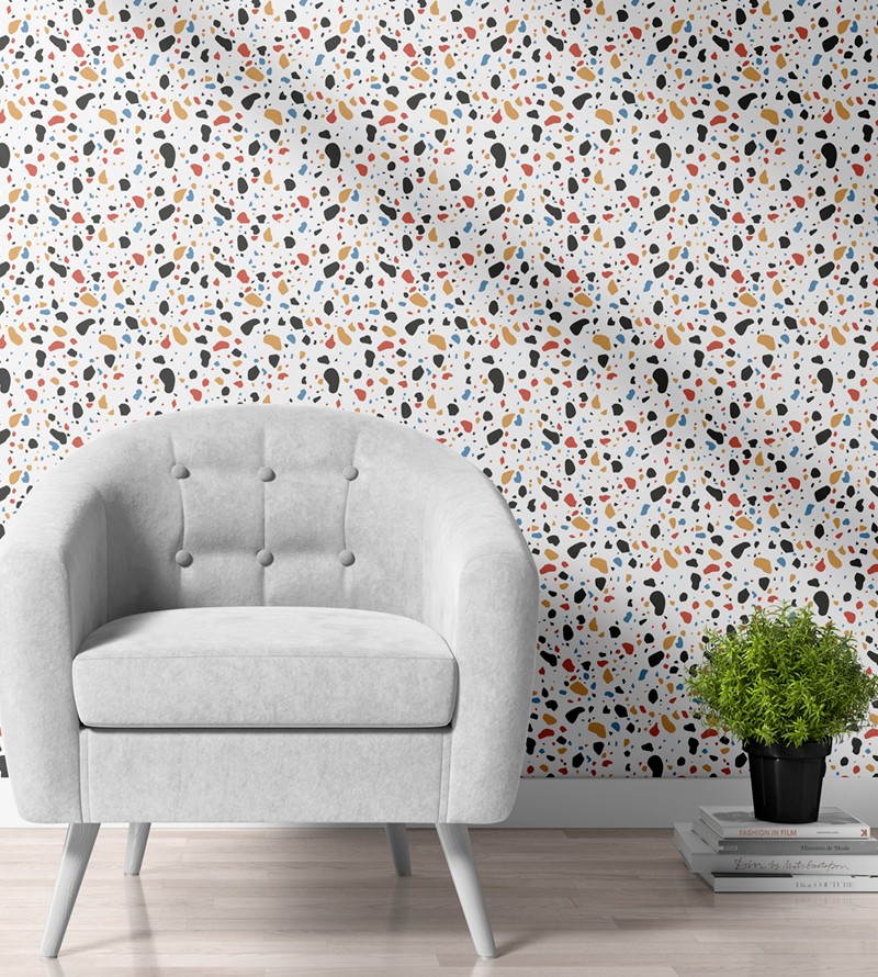 Papel de Parede Granilite Colorido com Fundo...