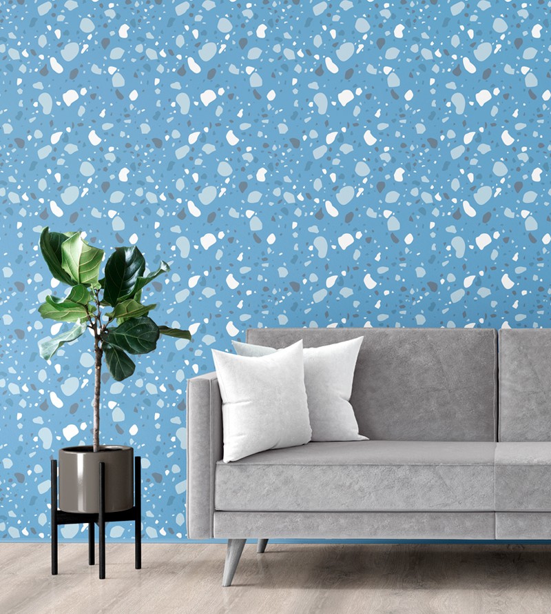 Papel de Parede Granilite com Fundo Azul