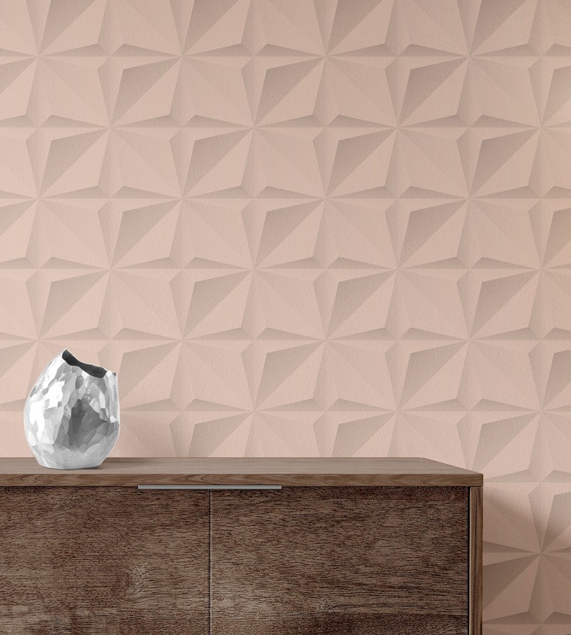 Papel de Parede 3D Origami Bege