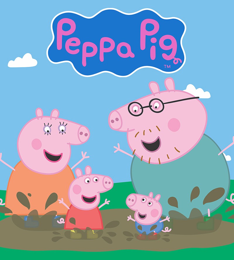 Peppa e George Pig Painel Parede Festa