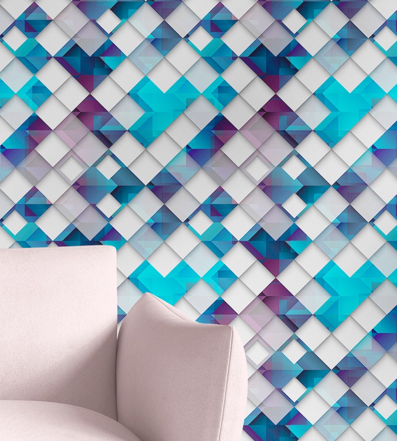 Papel de Parede Geométrico Colorido