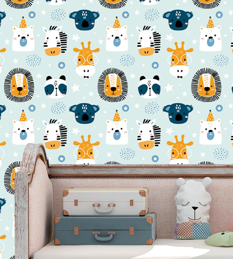 Papel de Parede Safari Estrelas