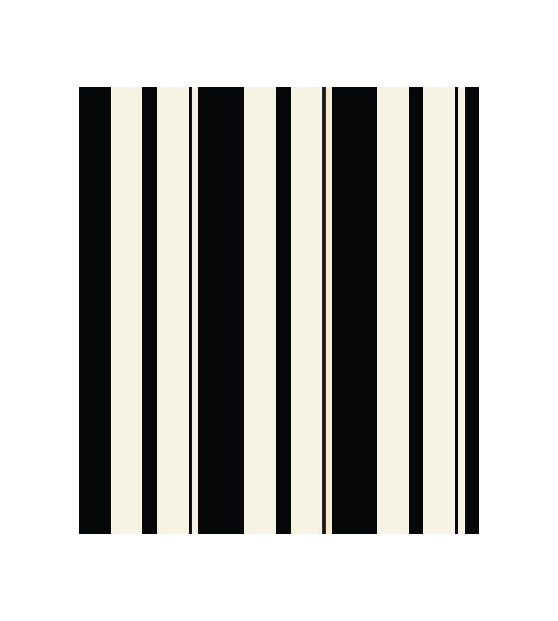 Papel de parede listrado em tons preto e creme- Listrado 1010