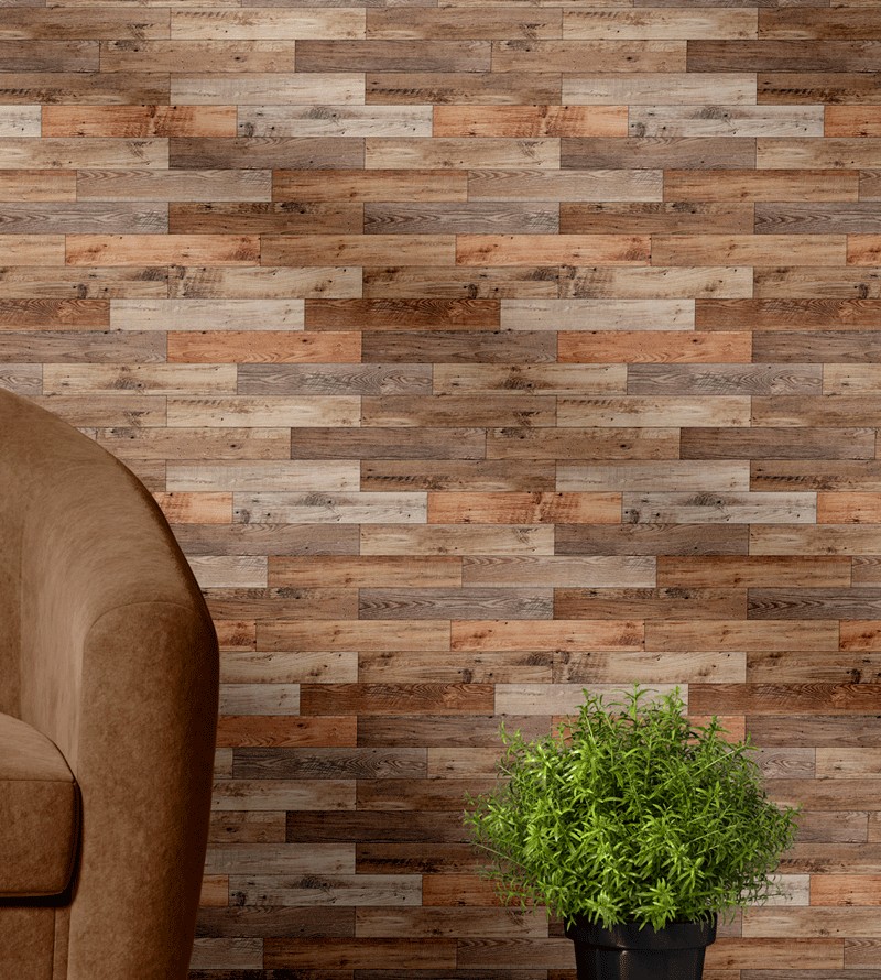 Papel de Parede Madeira Tacos