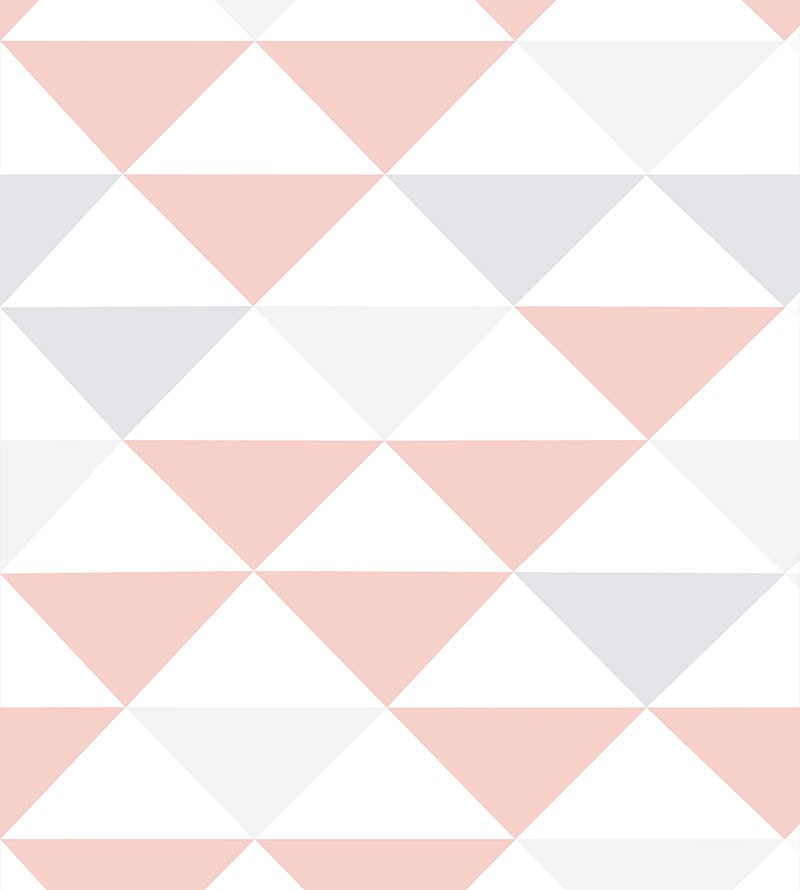 Papel de Parede Triângulos em Tons Rosa