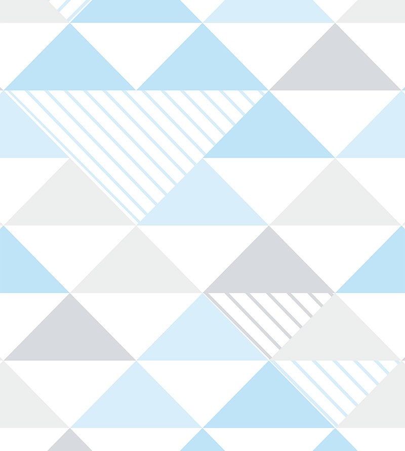 Papel de Parede Triângulos Infantil em Tons de...