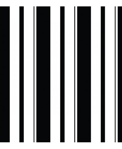Papel de parede listrado em tons preto e branco - Listrado 1022