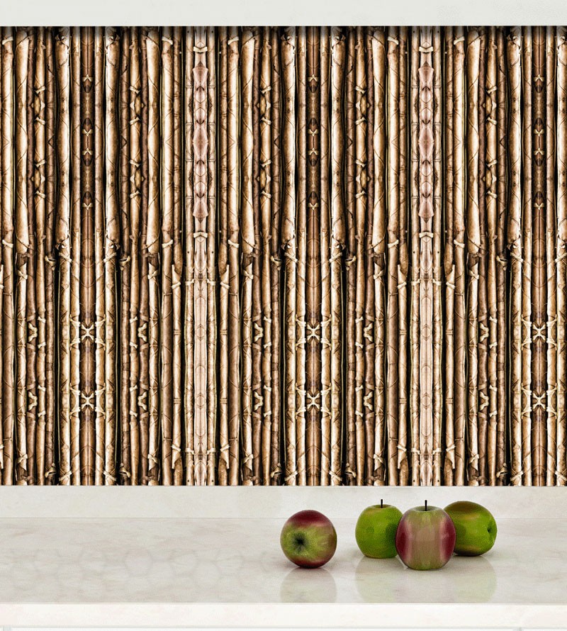 Papel de Parede Varetas de Bambu Escuro