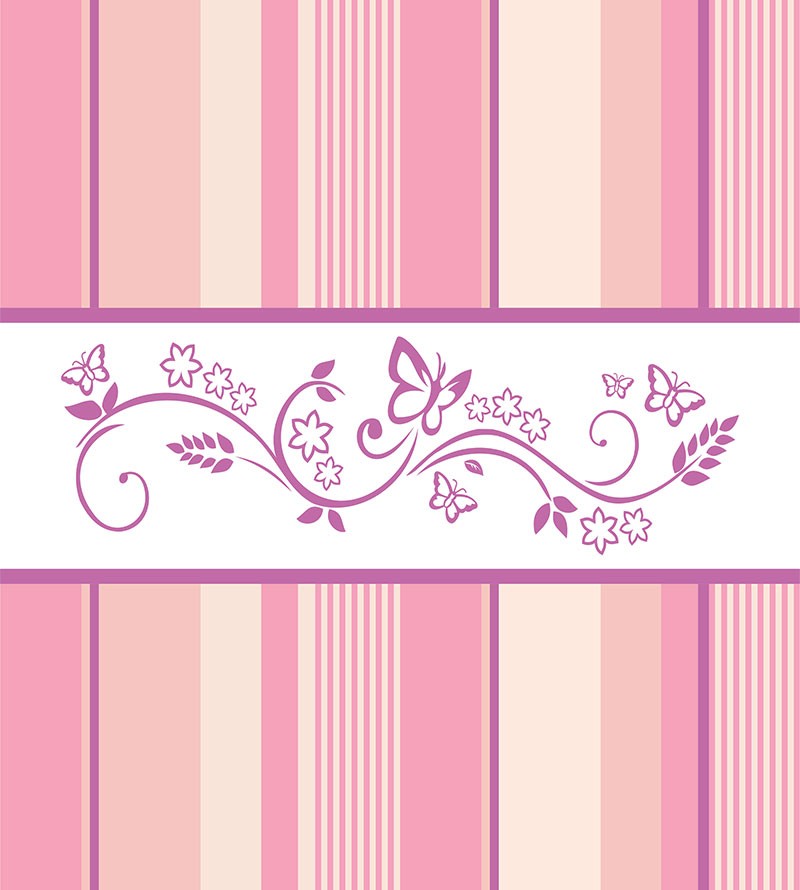 Papel de Parede Borboletas em Tons de Rosa