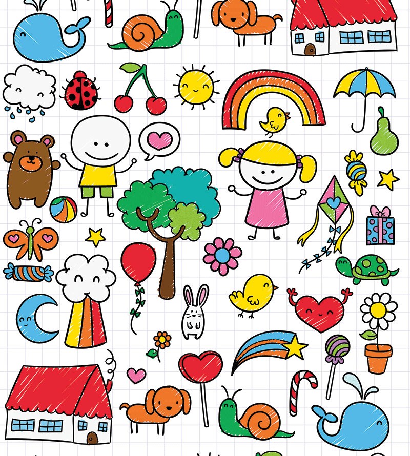 Papel de Parede Infantil Crianças e Animais