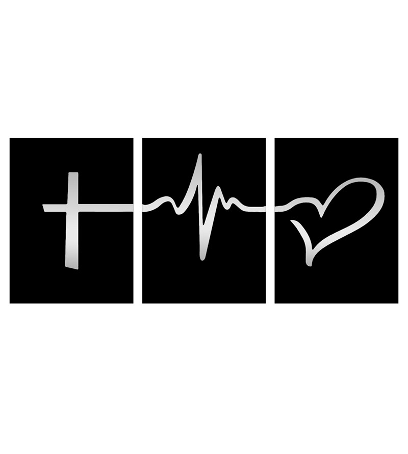 Trio Quadros Espelhados Fé Amor Esperança