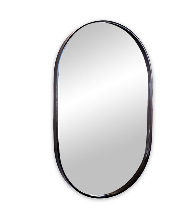 Espelho Oval Madrid com Moldura Preta