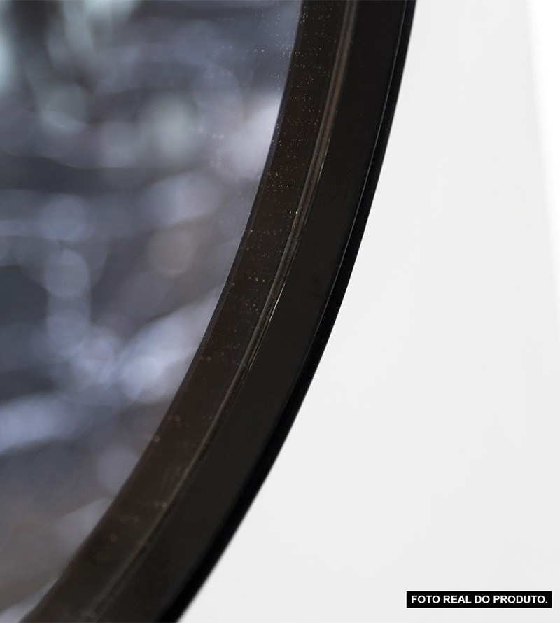 Espelho Oval Madrid com Moldura Preta