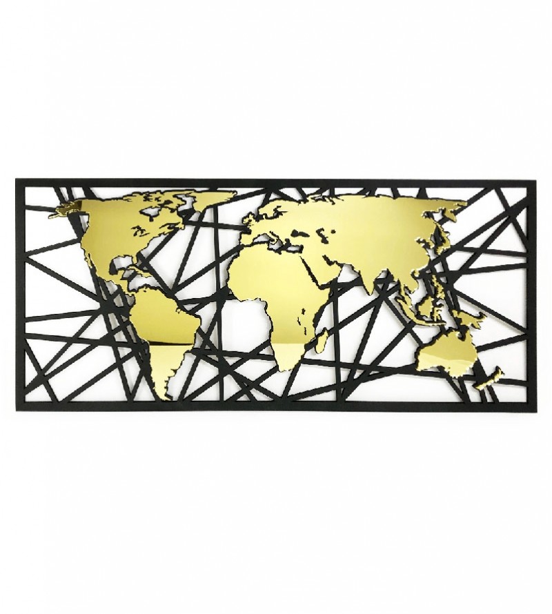 QUADRO MAPA MUNDI ABSTRATO