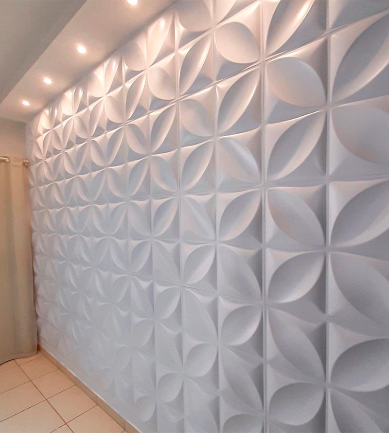 Placa Decorativa de Parede 3D Revestimento PVC...