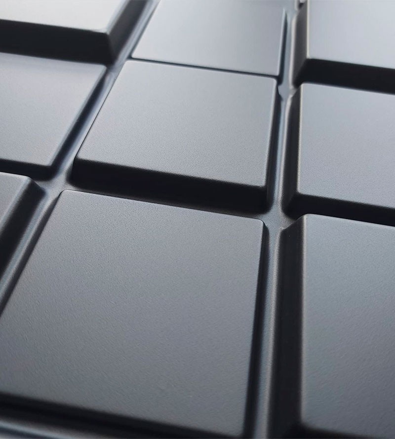 Placa Decorativa de Parede 3D Pixel Grafite...