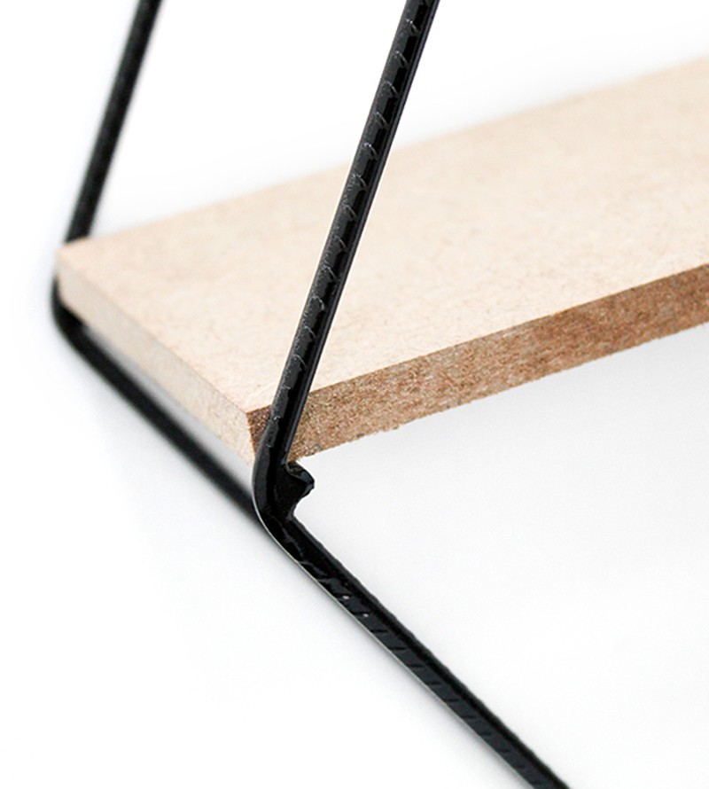 Prateleira Preta Hexagonal Aramado com 02...