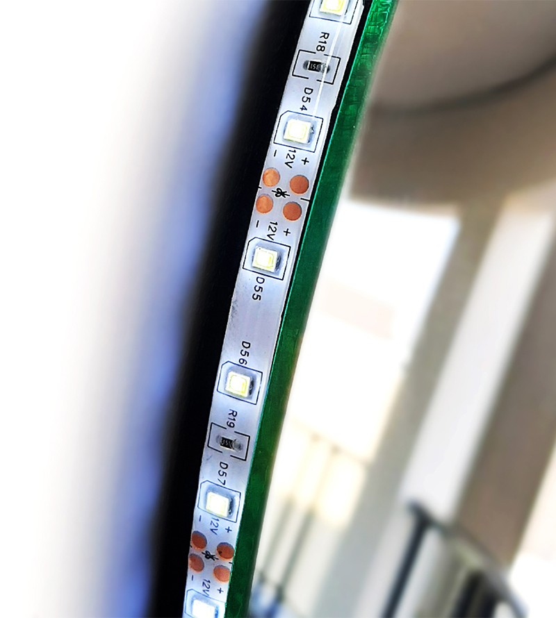 Espelho Redondo Decorativo com LED 50x50cm