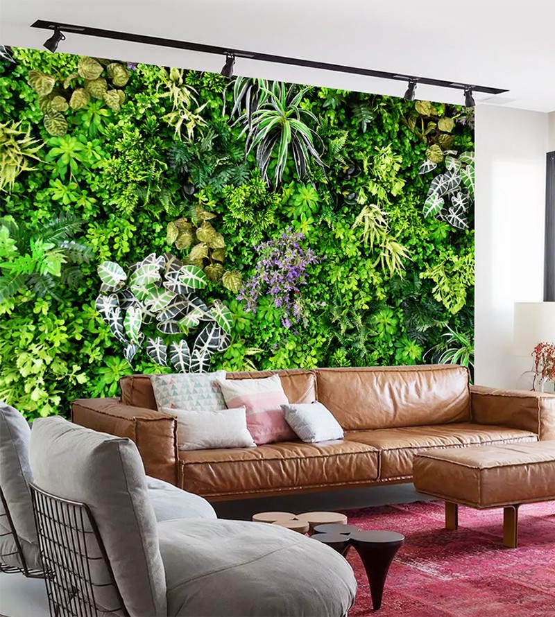 Papel de Parede Foto Mural Folhas Jardim Vertical