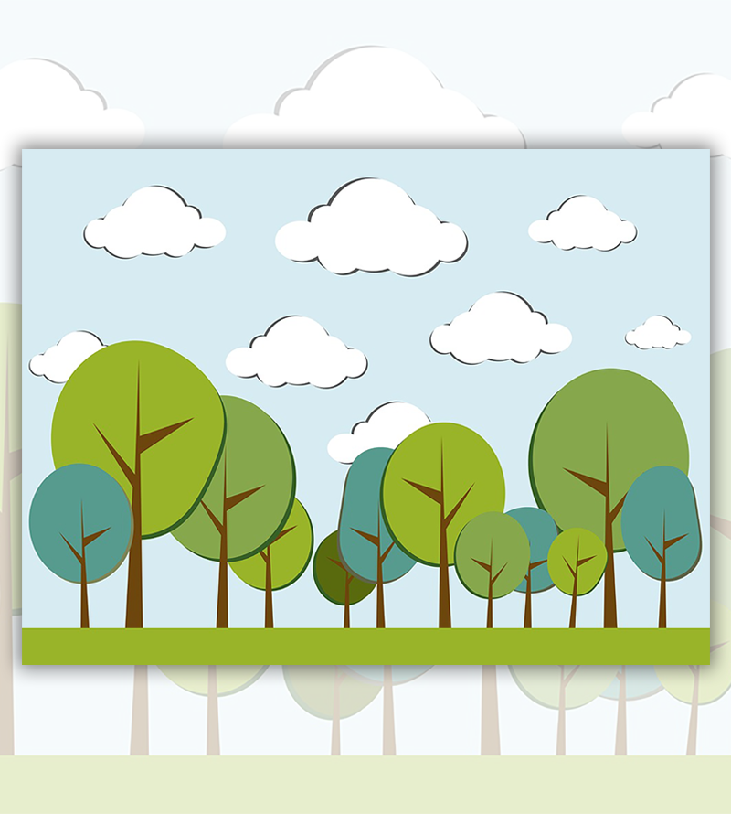 Papel de Parede Foto Mural Infantil Floresta...