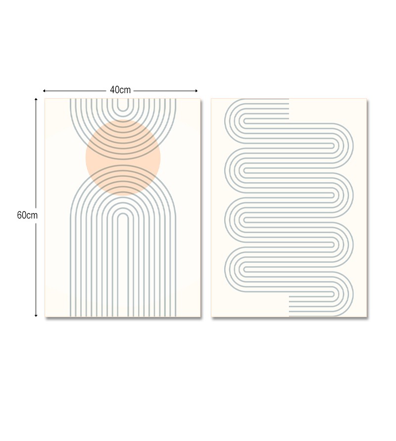 Quadro Decorativo 2 Telas Arte Abstrata...