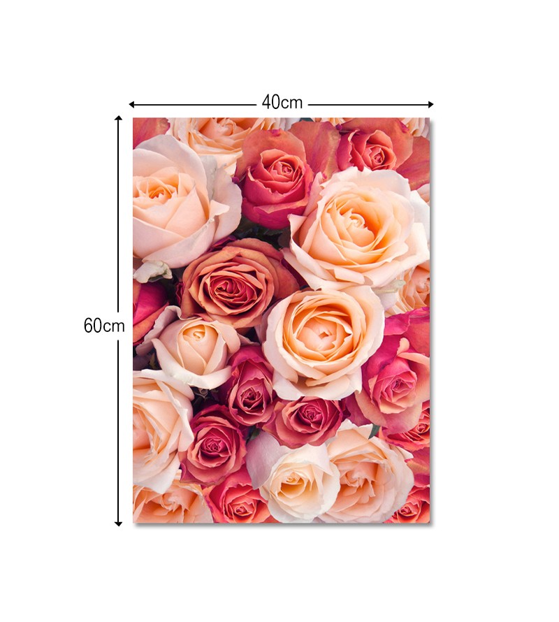 Tela Decorativa Flores Rosas Delicadas