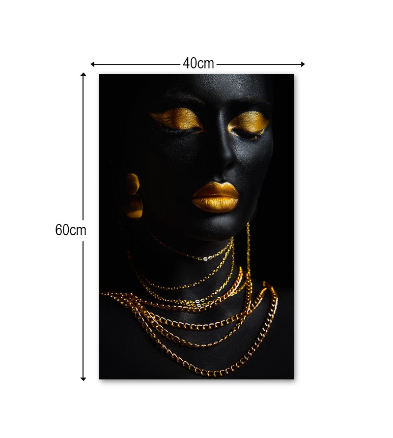 Quadro Decorativo Tela Mulher Negra com...