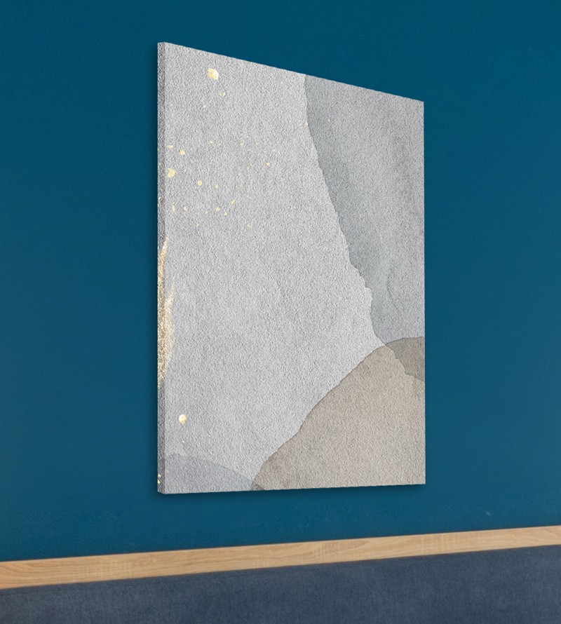 Quadro Decorativo Tela Abstrato em Tons de Cinza