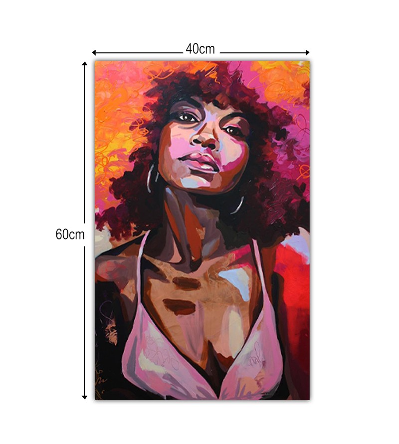 Quadro Decorativo Tela Mulher Negra Africana