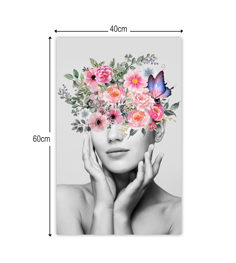 Quadro Decorativo Tela Abstrato Mulher com...