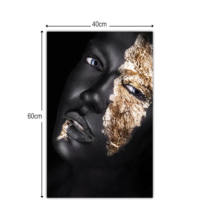 Quadro Decorativo Tela Moderna Mulher Negra Luxo