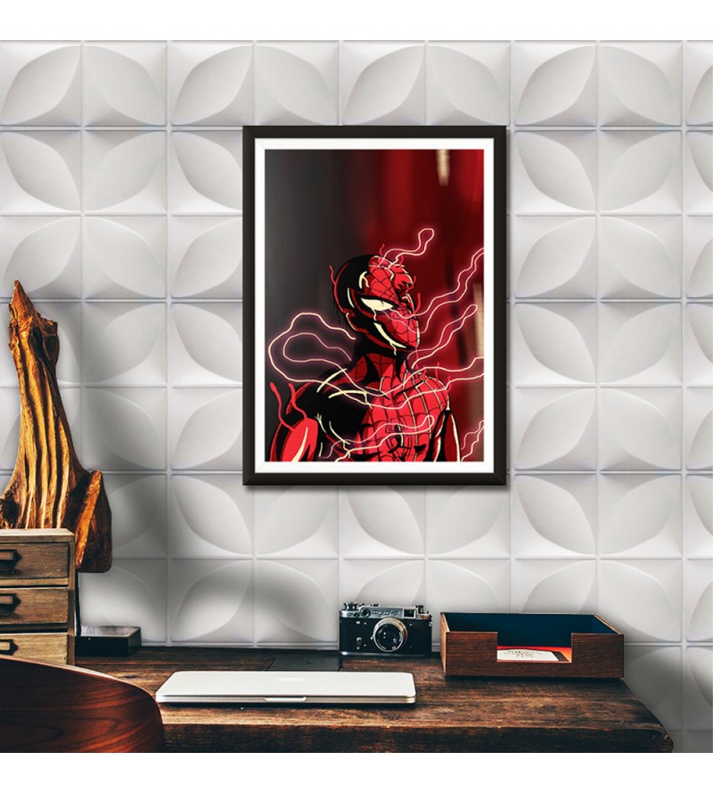 Placa Decorativa de Parede 25x25cm 3D...