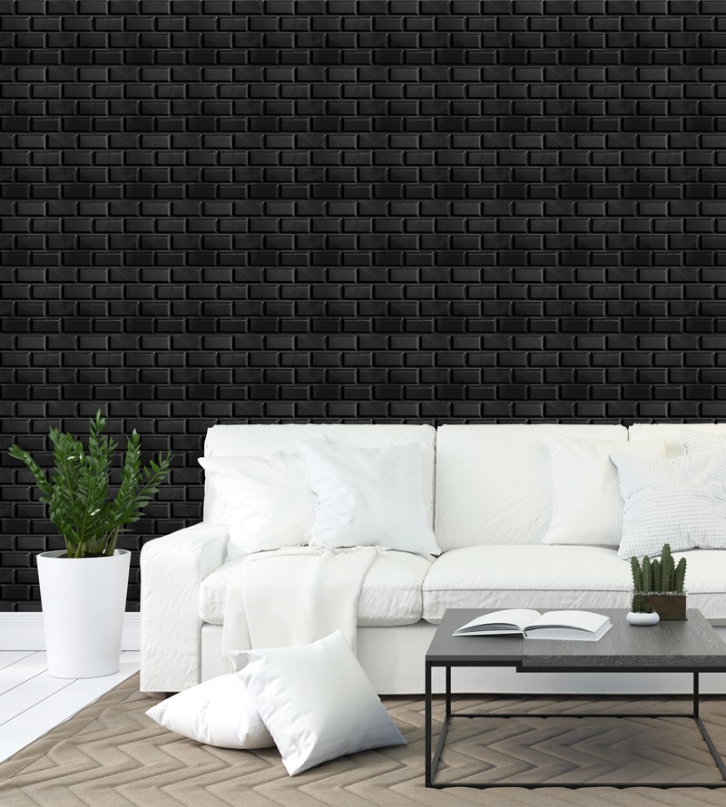 Placa Preta Decorativa de Parede 25x22cm 3D...