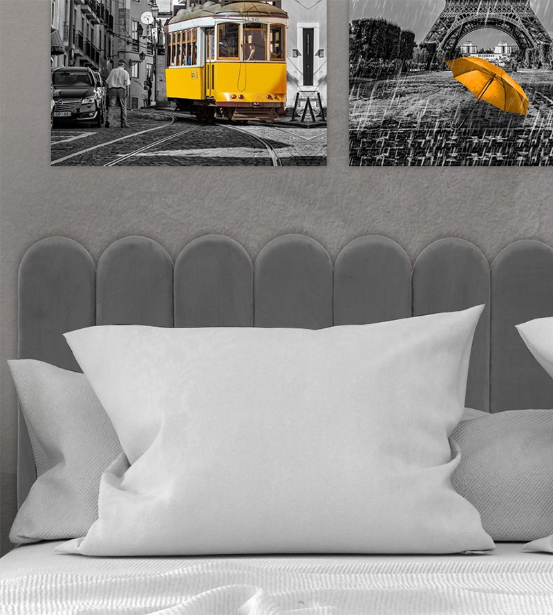 Cabeceira Modular Estofada Nuvem com Opções de...