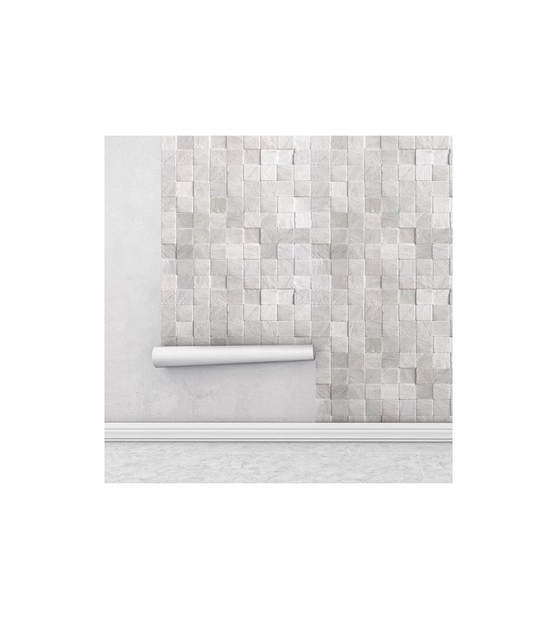 Papel De Parede Adesivo Muro De Pedras Tons Naturais 12mx50cm