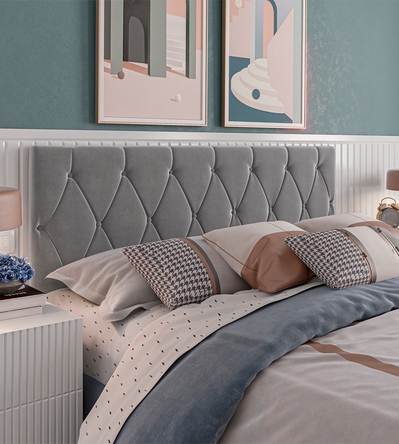 Cabeceira Paris Suede Estofada para Cama Box de...