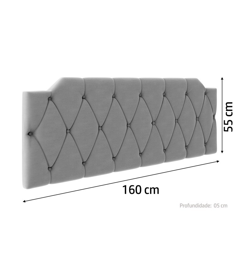 Cabeceira Kelly Suede Estofada para Cama Box...