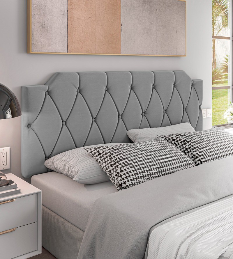 Cabeceira Kelly Suede Estofada para Cama Box...