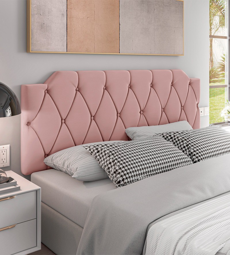 Cabeceira Kelly Suede Estofada para Cama Box de...