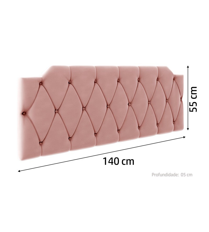 Cabeceira Kelly Suede Estofada para Cama Box de...